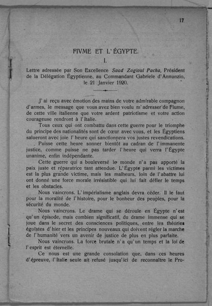 Actes et communiqués du bureau des relations extérieures du 28 novembre 1919 au 1er mai 1920